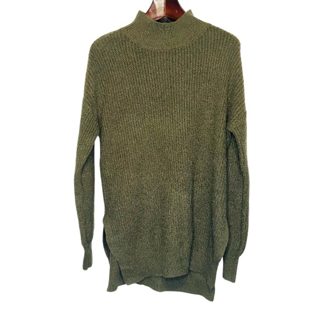 NWT Abound Olive Green Mock Neck Long Sleeves Knit Pullover Sweater medium